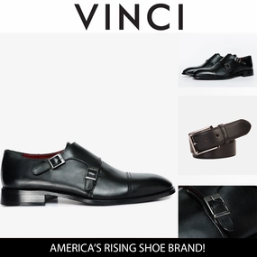 The Essen Black Leather Cap Toe Double Monk Strap Men Shoe