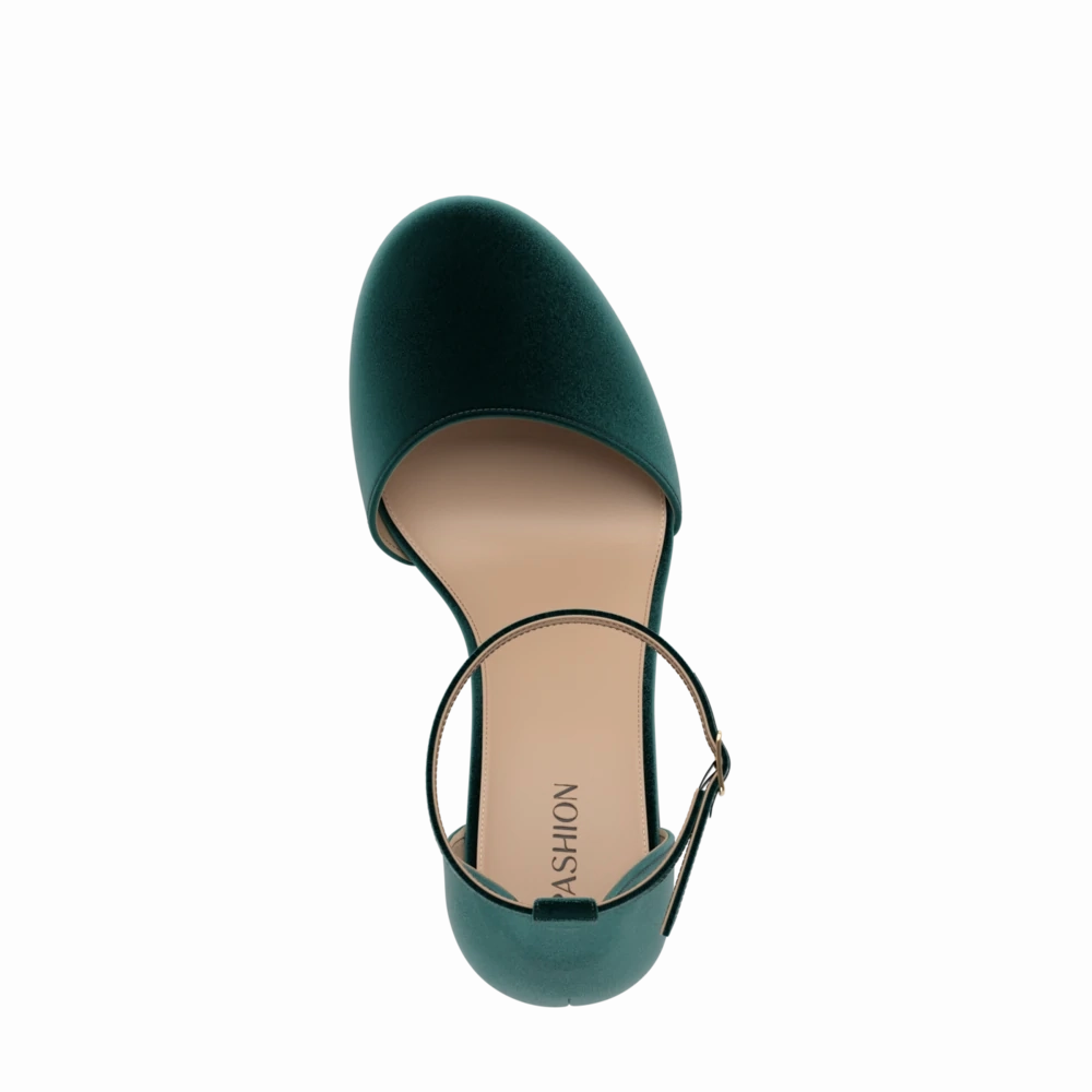 The Jocelyn - Forest Velvet Flat - FINAL SALE