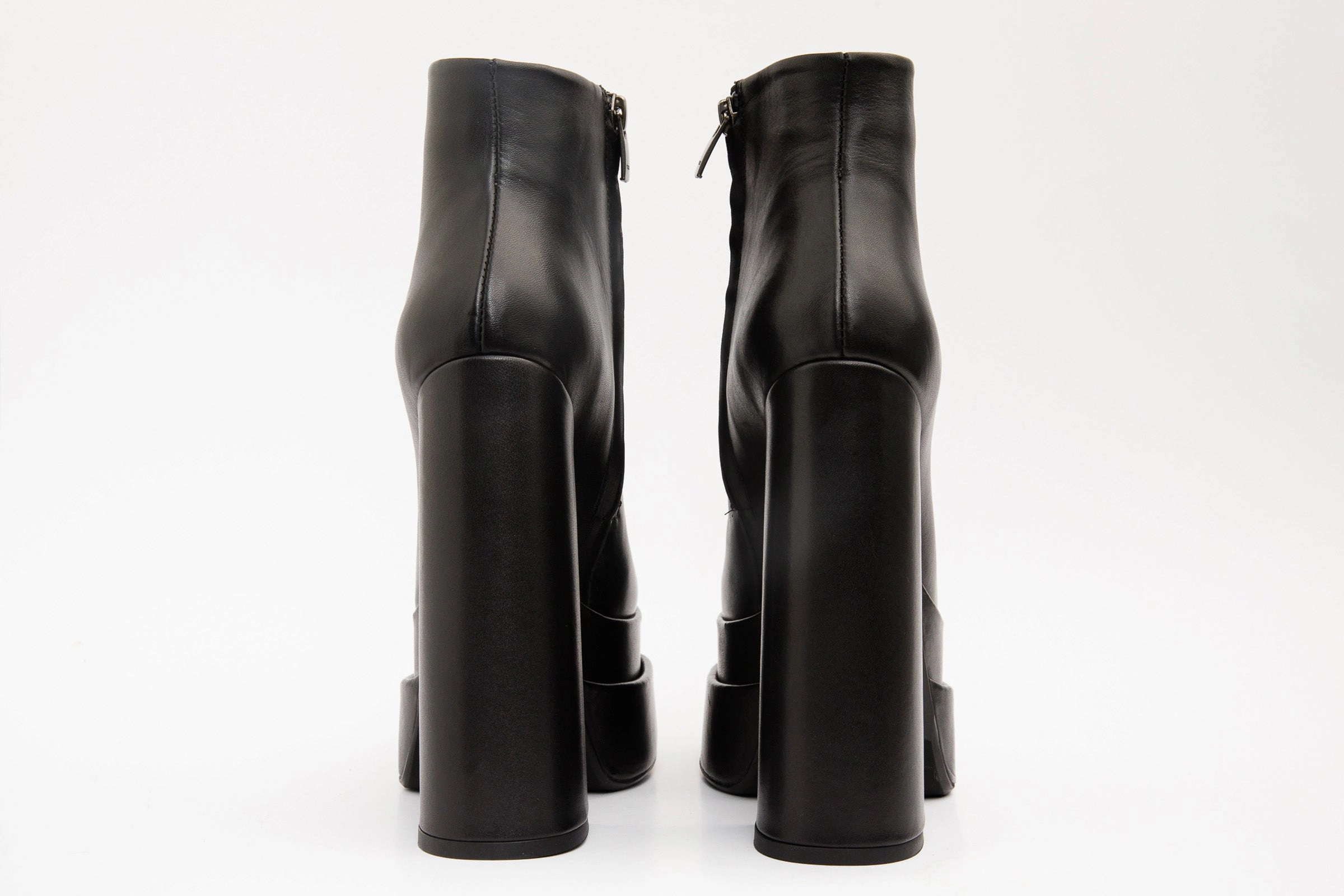 The Latino Black Leather High Heel Women Boot