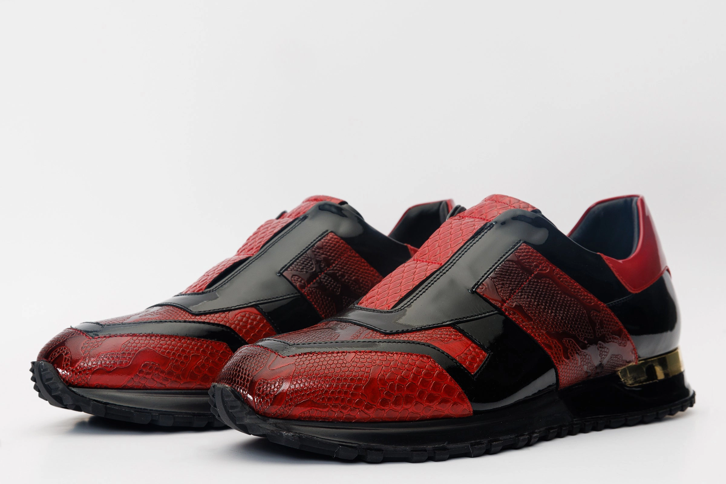 The Milano Snk Red Leather Men Sneaker
