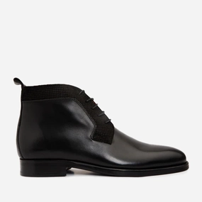 The Romto Black Leather Derby Lace-Up Men Boot With a Zipper Final Sale!