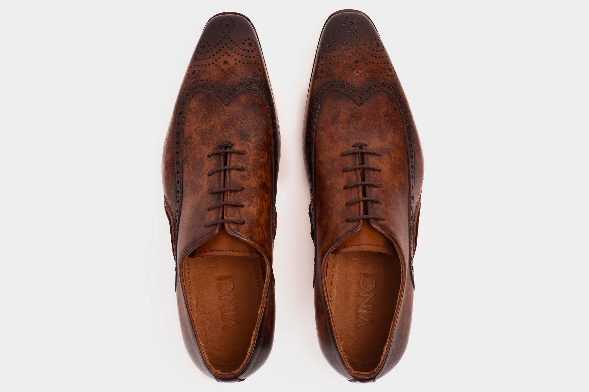 The Royal Hand Craft Brown Wingtip Oxford Men Shoe