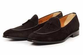 The Van Damme Belgian Loafer - Nero Suede