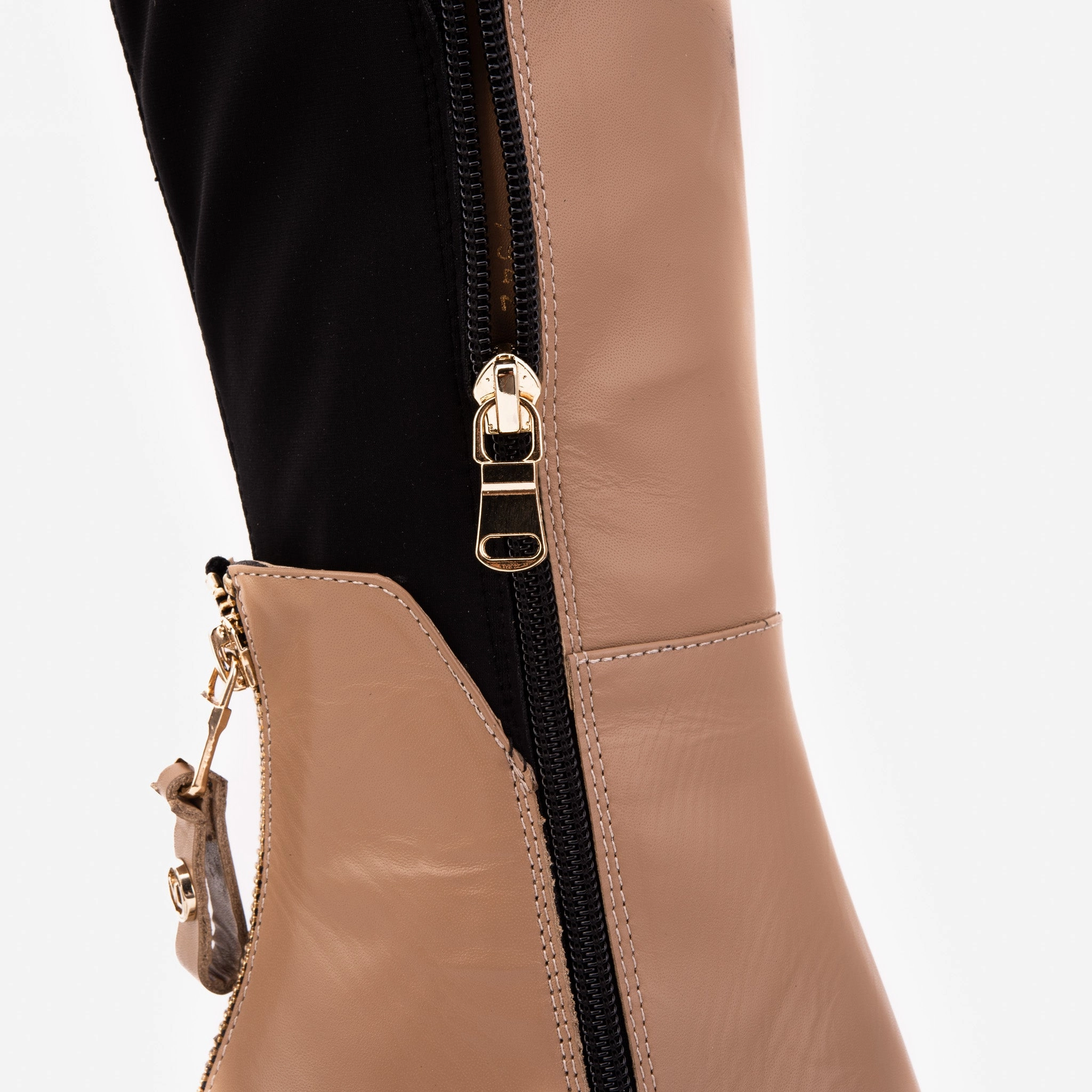 The Verona Cream Leather Knee High Women Boot