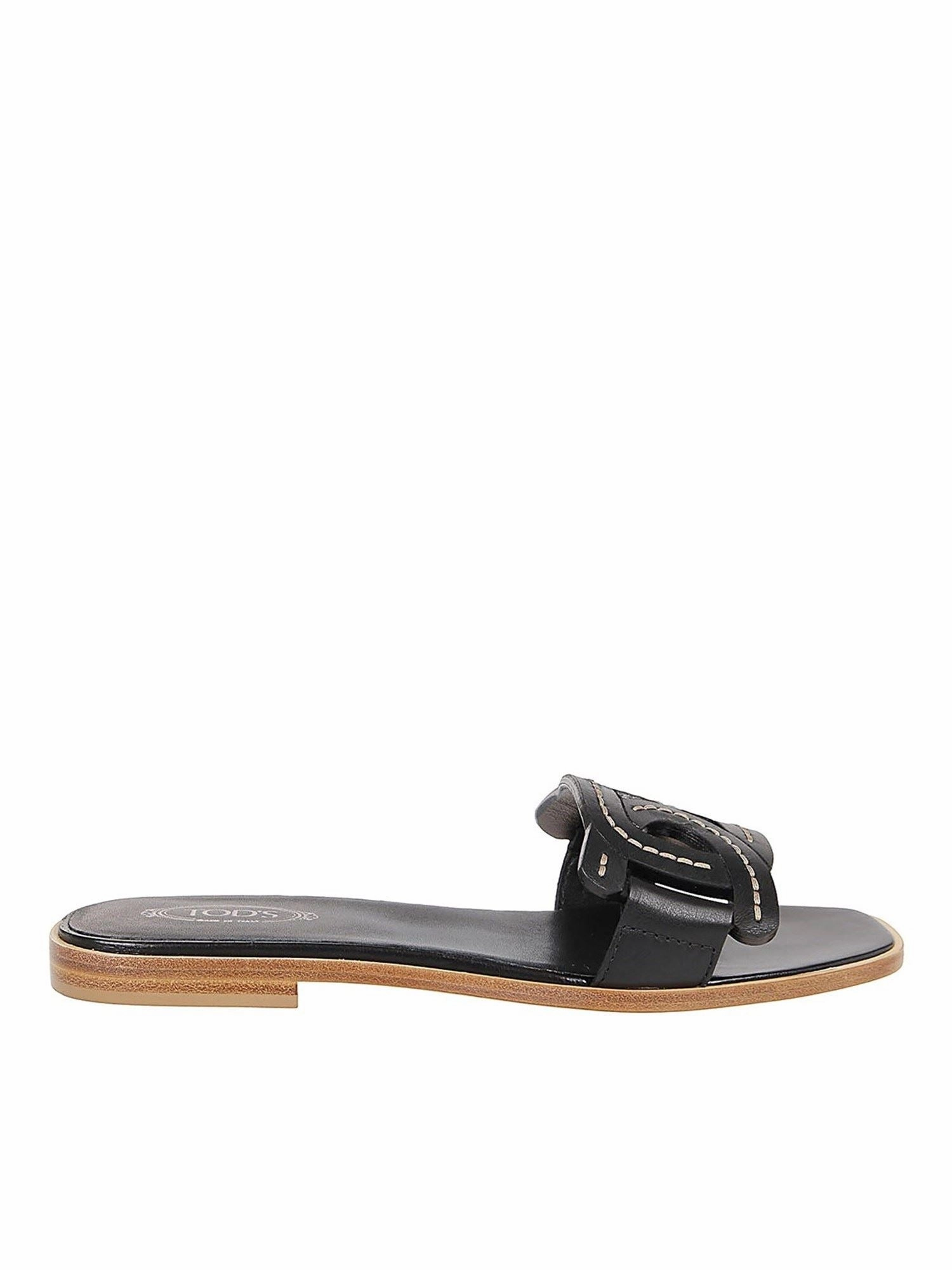 Tod's Woven Square-Toe Sandals