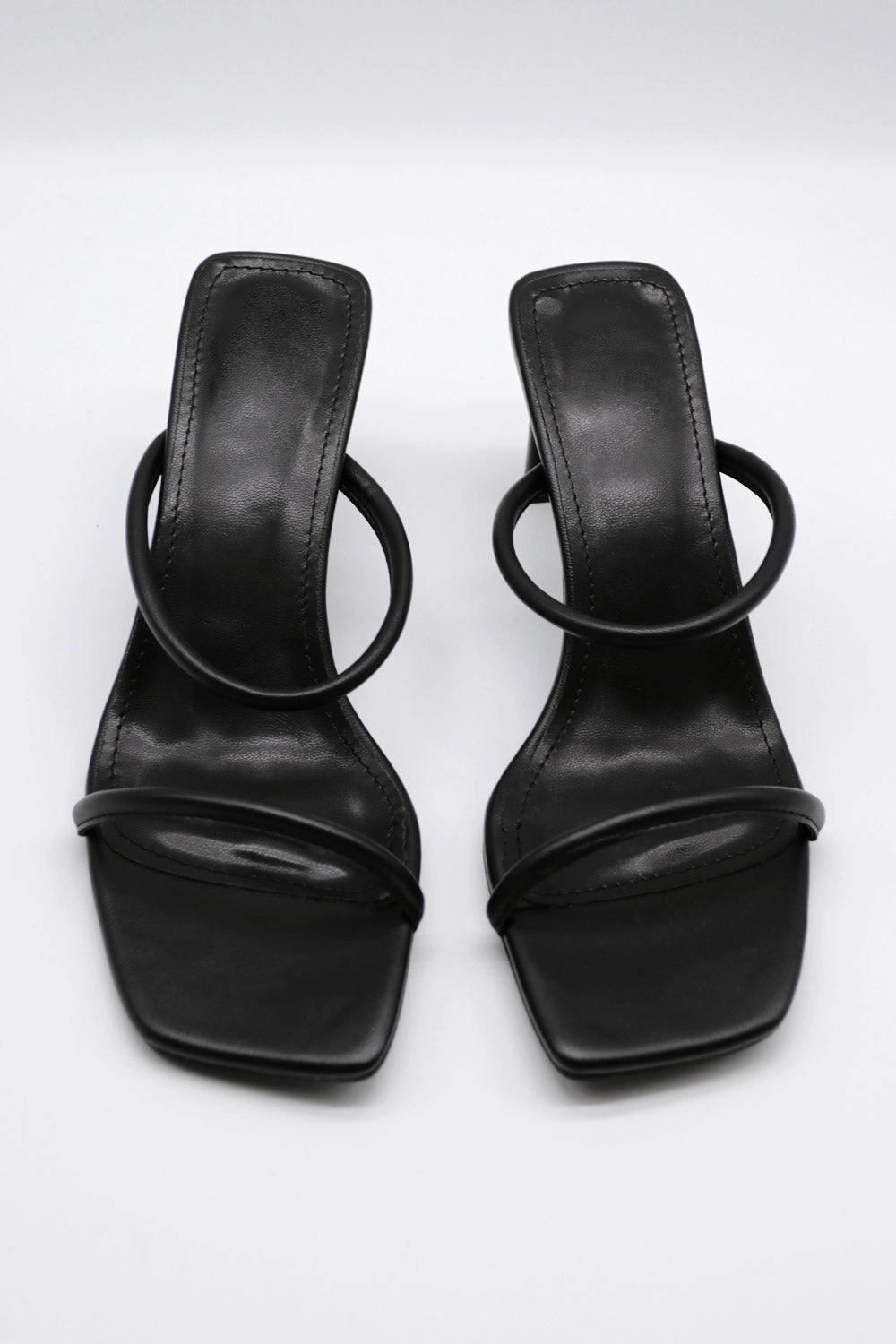 Two-Strap Square Toe Heels