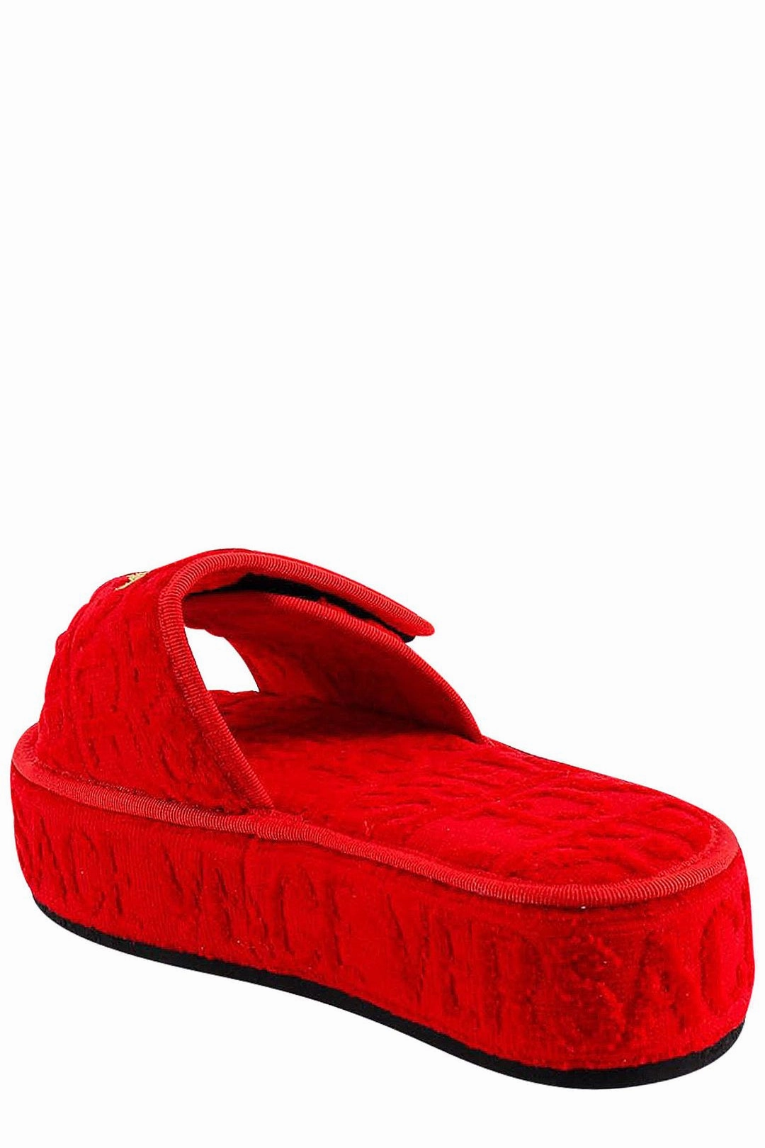 Versace Logo Monogram Platform Slides