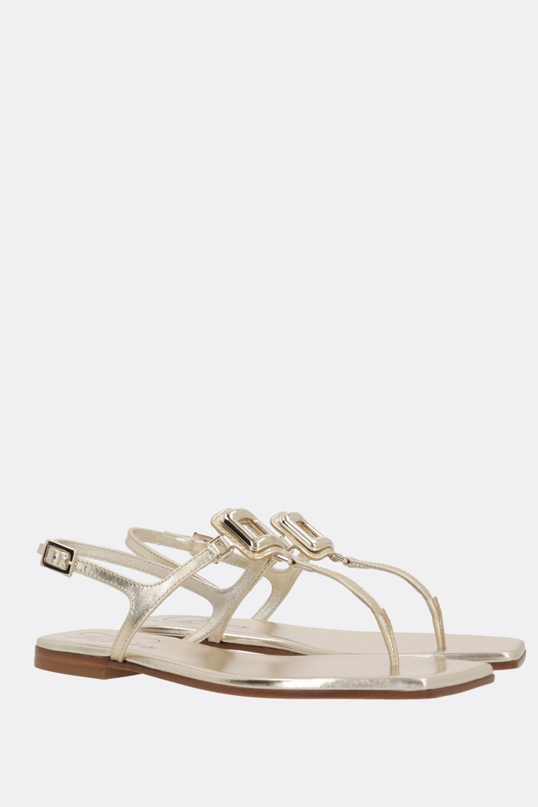 Viv' By The Sea sandals in metallic leather