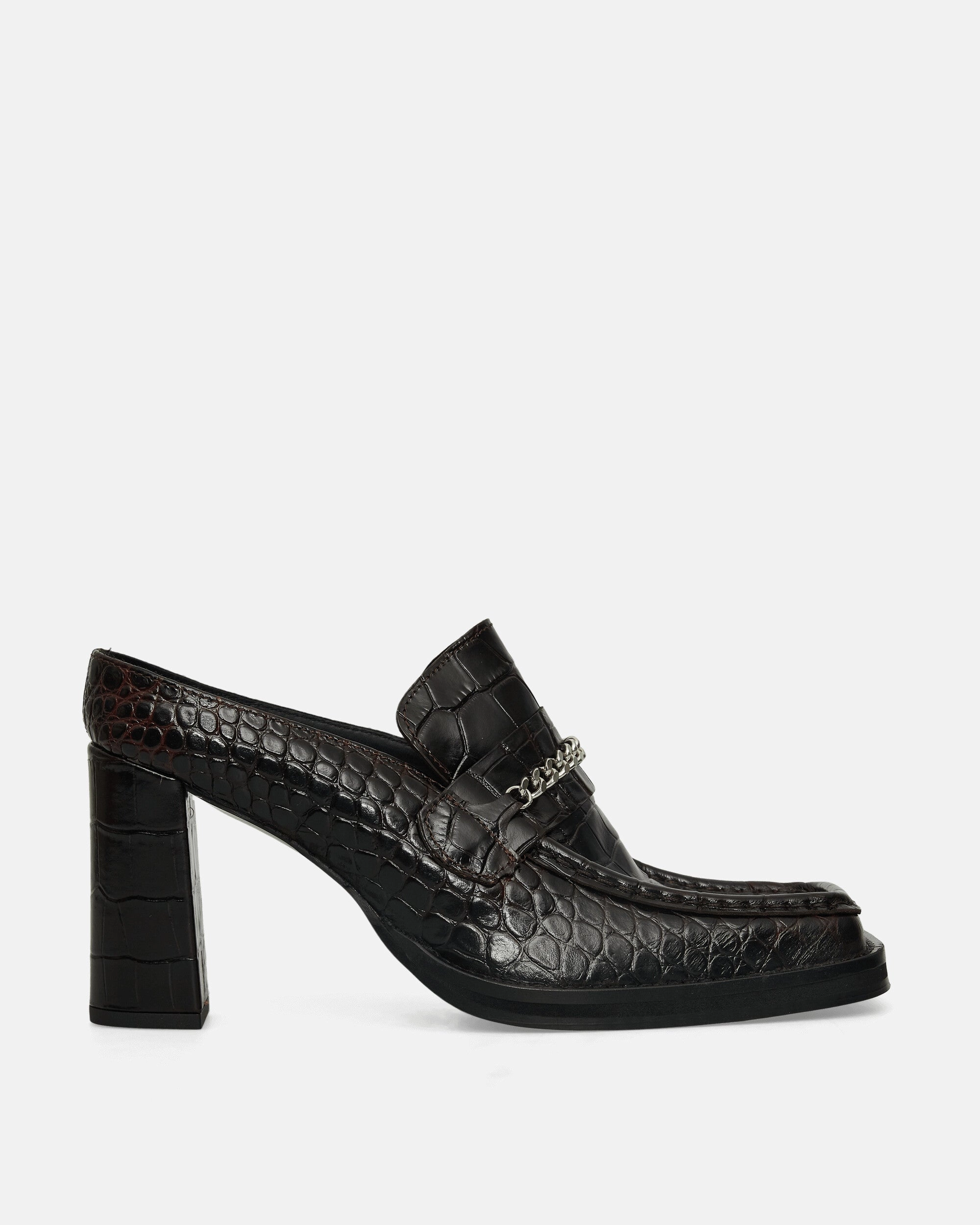 Women's Square Toe Heels Brown