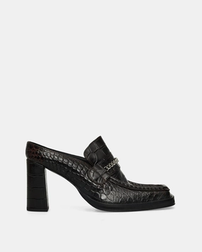 Women's Square Toe Heels Brown