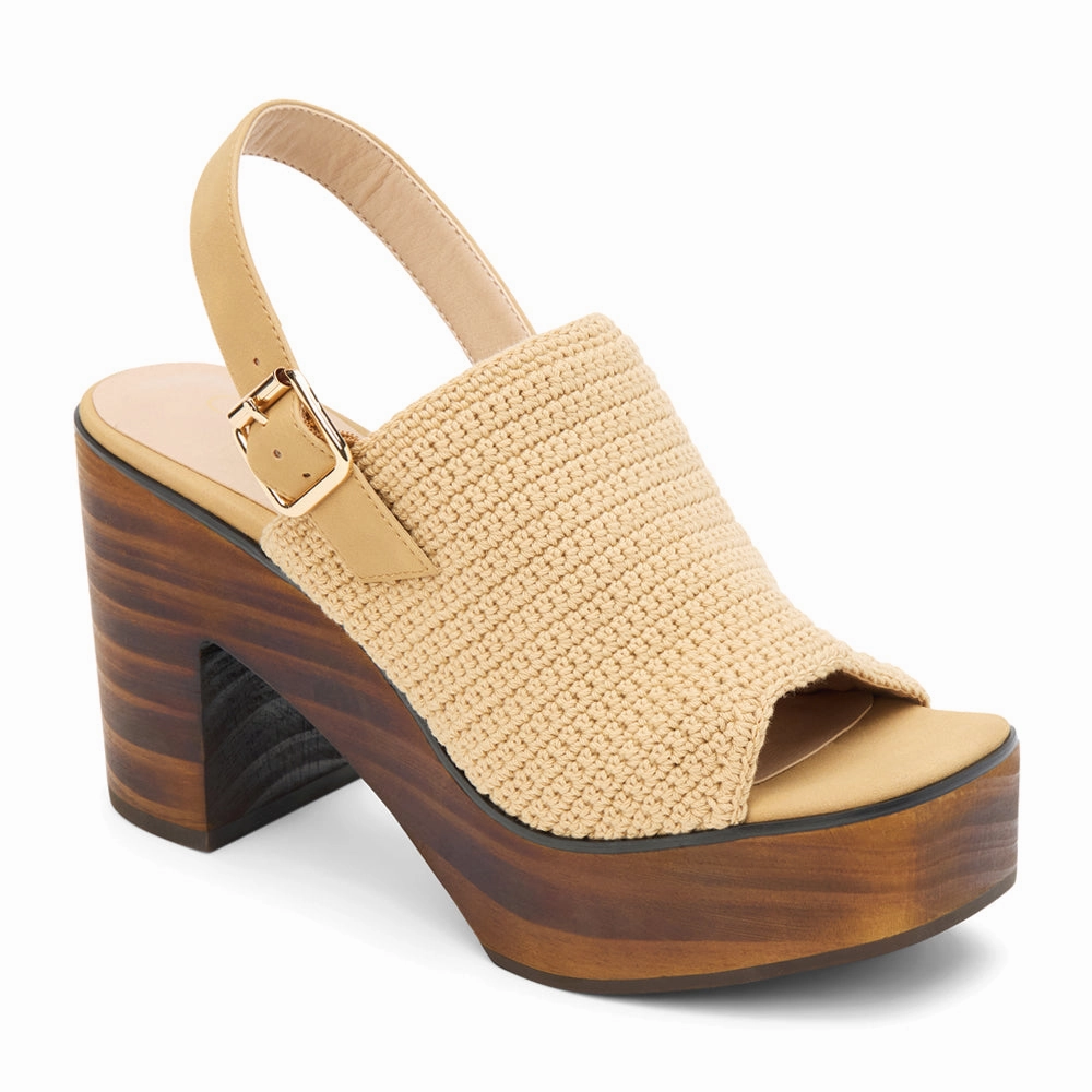 York Platform Sling Back Sandals