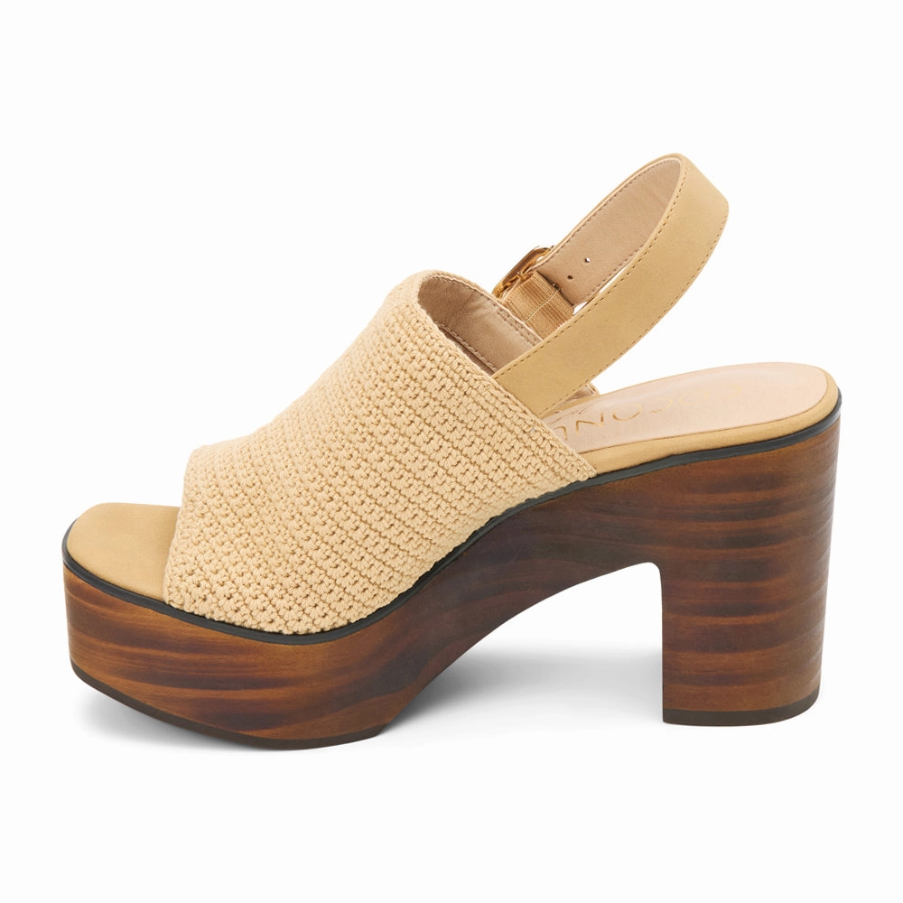 York Platform Sling Back Sandals